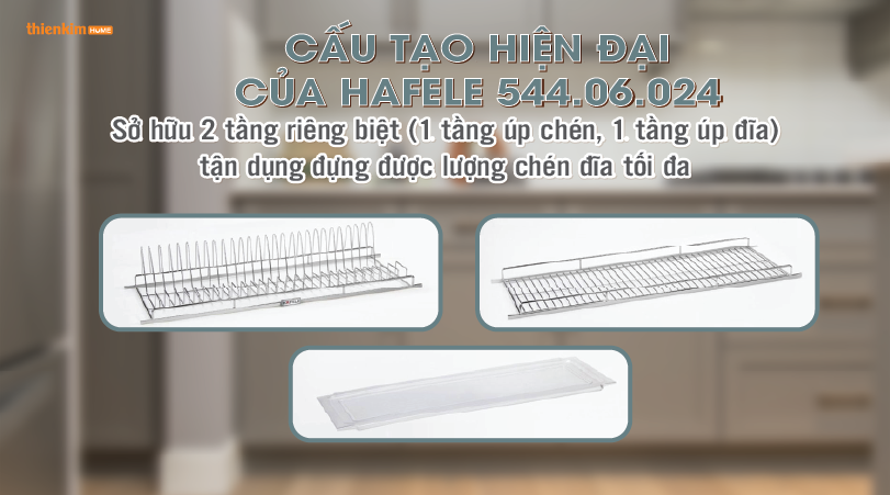 Cấu tạo hiện đại Giá úp chén đĩa 600mm Hafele 544.06.024